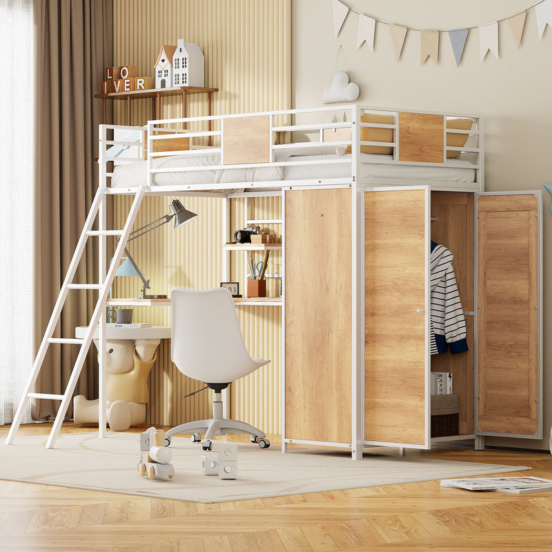 Loft Bed With L Shape Desk And Wardrobe - R&R Furniture Gallery (Fountain Valley, CA)