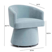 Kristen - Upcycled Chenille Rolling Desk Chair - R&R Furniture Gallery (Fountain Valley, CA)
