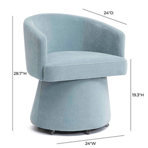 Kristen - Upcycled Chenille Rolling Desk Chair - R&R Furniture Gallery (Fountain Valley, CA)