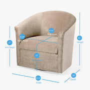 Eden - Swivel Chair With Upholstery And Hardwood Frame - R&R Furniture Gallery (Fountain Valley, CA)