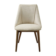 Willene - Side Chair (Set of 2) - Beige Fabric & Walnut - R&R Furniture Gallery (Fountain Valley, CA)