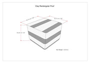 Clay - Square Pouf, Upholstered - R&R Furniture Gallery (Fountain Valley, CA)
