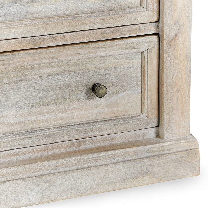 Adelaide - 3 Drawer Nightstand - Natural Cream Wash - R&R Furniture Gallery (Fountain Valley, CA)