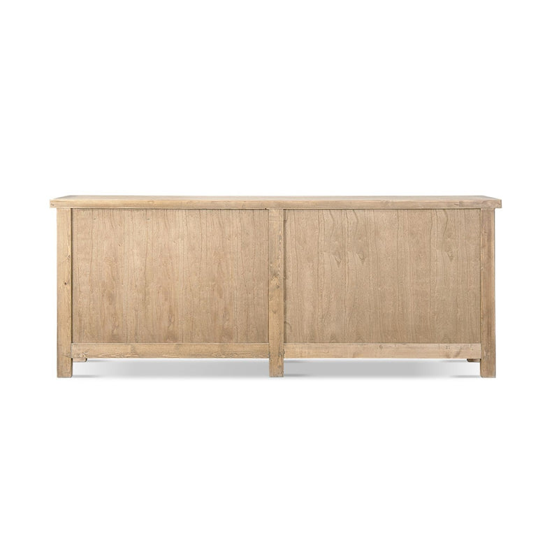 Jennifer Taylor Home Arden 4-door sideboard in natural wood finish with sleek design and spacious storage.