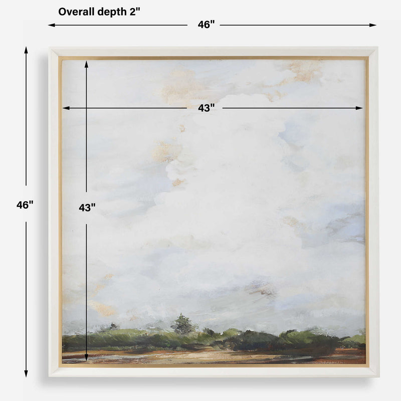 Whispering Cloudscapes - Landscape Print - Light Brown