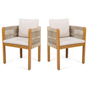 Outdoor Dining Chairs With Mix Rope Handles (Set of 2) - R&R Furniture Gallery (Fountain Valley, CA)