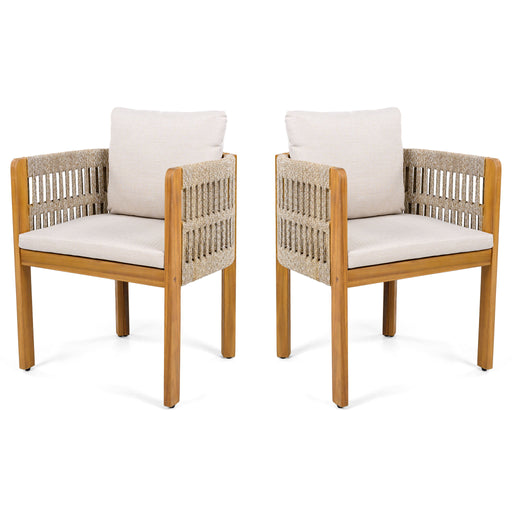 Outdoor Dining Chairs With Mix Rope Handles (Set of 2) - R&R Furniture Gallery (Fountain Valley, CA)