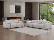 2679 - Genuine Leather Reclining Set (Sofa And Loveseat With 4 Power Recliners) - R&R Furniture Gallery (Fountain Valley, CA)