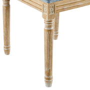 French Country Dining Chair With Rectangular Cane Backrest And Smooth Upholstered Seating - R&R Furniture Gallery (Fountain Valley, CA)