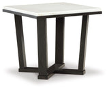 Fostead - Square End Table - White / Espresso - R&R Furniture Gallery (Fountain Valley, CA)