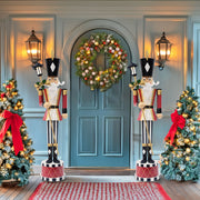 Noble House classic red nutcracker Christmas decoration with timeless design and durable construction, ideal for holiday decor.