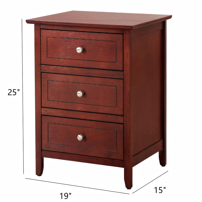 Dove Tailed Drawers 3 Drawer Nightstand - R&R Furniture Gallery (Fountain Valley, CA)