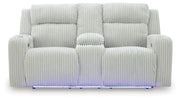 Forest Lake - Power Reclining Loveseat With Console / Adj Headrest - R&R Furniture Gallery (Fountain Valley, CA)
