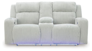 Forest Lake - Power Reclining Loveseat With Console / Adj Headrest - R&R Furniture Gallery (Fountain Valley, CA)