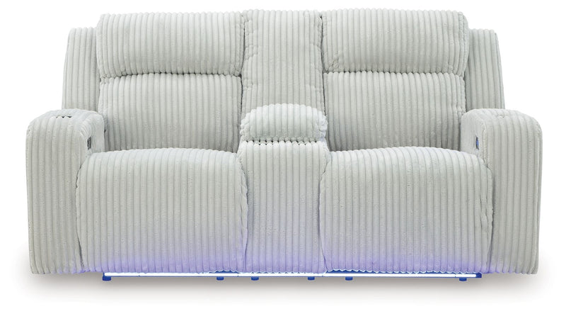 Forest Lake - Power Reclining Loveseat With Console / Adj Headrest - R&R Furniture Gallery (Fountain Valley, CA)