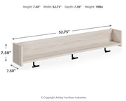 Socalle - Wall Mounted Coat Rack w/Shelf - Light Natural - R&R Furniture Gallery (Fountain Valley, CA)