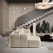 Beatrice - Modern Tufted Right Sectional Sofa - Ivory - R&R Furniture Gallery (Fountain Valley, CA)