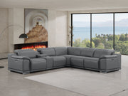 2679 - 6-Piece L-Shaped Power Reclining Sectional In Genuine Leather (3 Recliners) - R&R Furniture Gallery (Fountain Valley, CA)