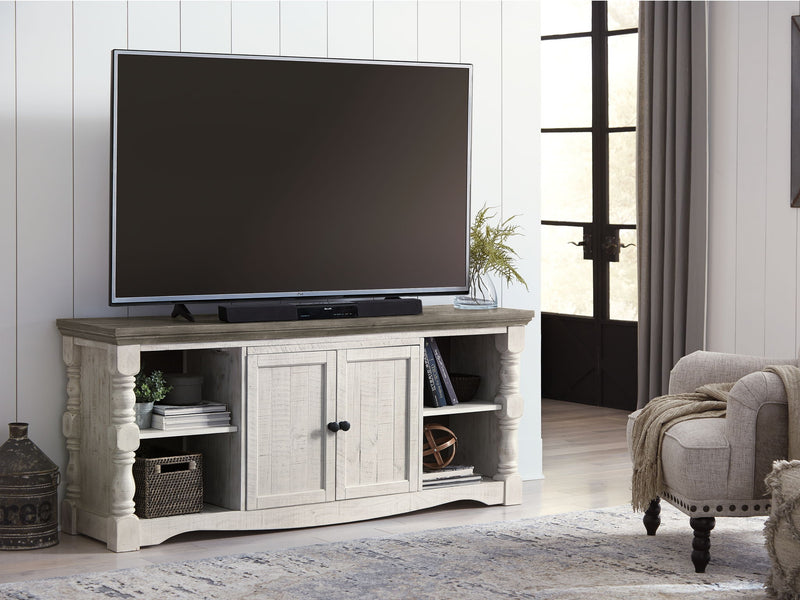 Havalance - Extra Large TV Stand - 2 Doors - Brown / Beige - R&R Furniture Gallery (Fountain Valley, CA)