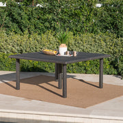Outdoor Square Rattan Wicker Dining Table - Gray - R&R Furniture Gallery (Fountain Valley, CA)
