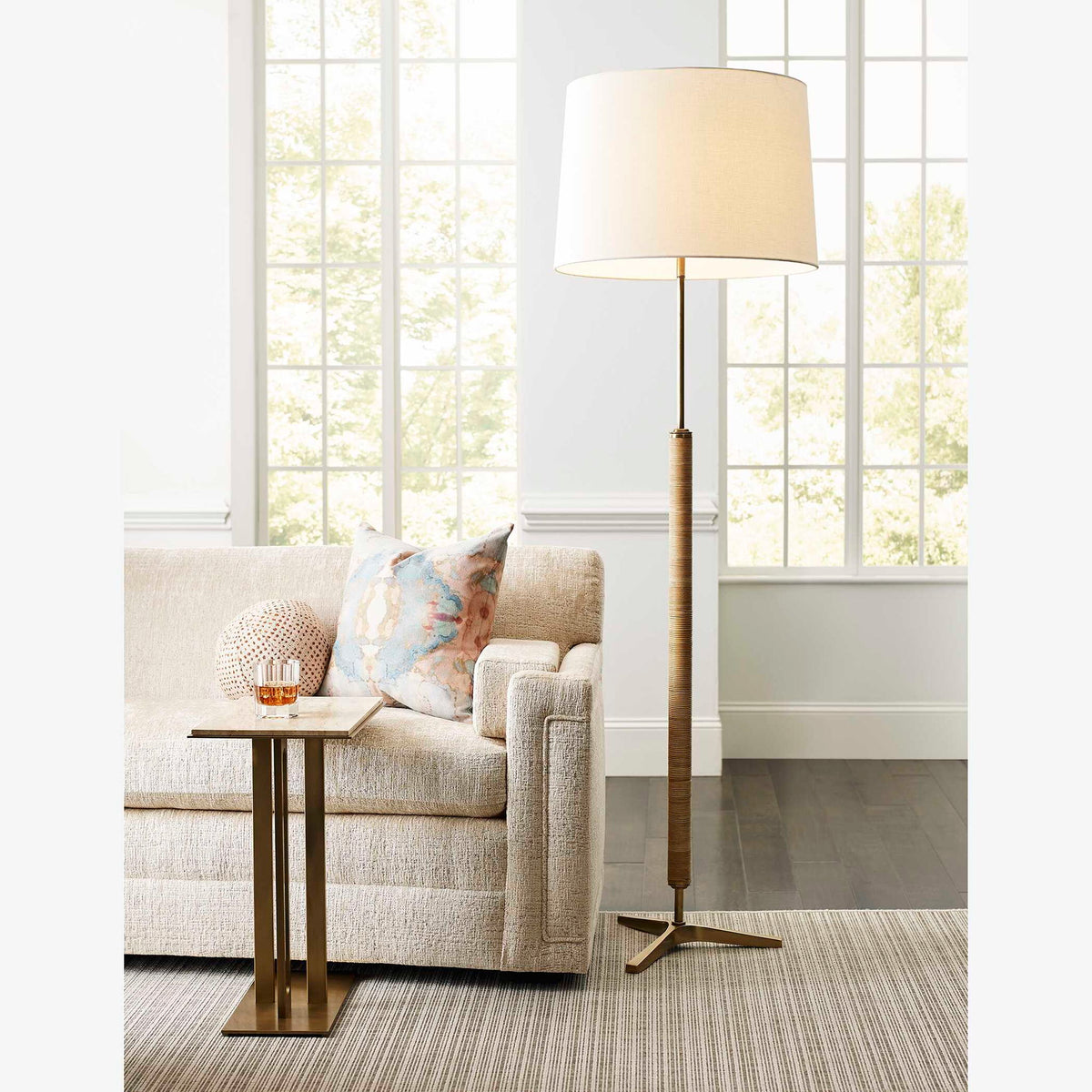 It’S A Wrap - Floor Lamp - Brass / Gold / Woodtone