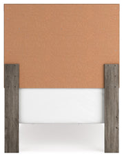 Signature Design by Ashley Ralinksi Panel Bed with sleek wood finish and modern design, showcasing the headboard and frame.