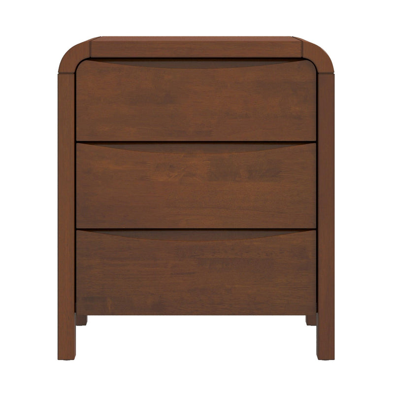 Lionel - Nightstand 3 Drawer Bed Side Table - Brown - R&R Furniture Gallery (Fountain Valley, CA)