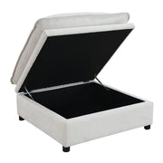 Marisa - Modular Ottoman With Storage - Beige Boucle - R&R Furniture Gallery (Fountain Valley, CA)