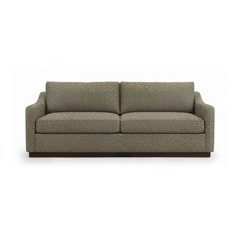 Classic Home Aspen stationary sofa with plush cushions and neutral fabric, showcasing a stylish, modern design for living rooms.