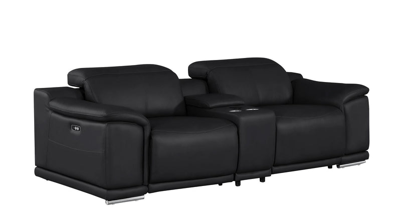 2679 - Power Reclining Sofa, Console Loveseat & Chair Set In Genuine Leather (6 Recliners)