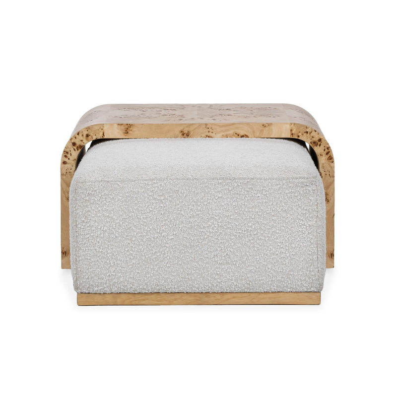 Kenan - Rectangle Ottoman Coffee Table - Creamy Ivory - R&R Furniture Gallery (Fountain Valley, CA)