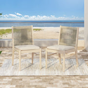 Cordoba - Dining Chair (Set of 2) Comfortable Armless Chairs - Beige - R&R Furniture Gallery (Fountain Valley, CA)