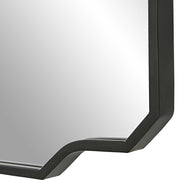 Black iron wall mirror with a sleek, minimalist frame from Uttermost's Casmus collection, designed for modern interior decor.