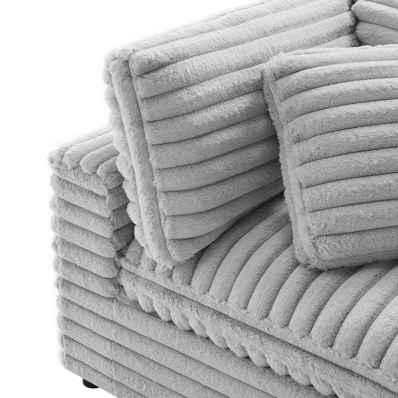 Jenny - Corner Accent Chair - Gray - R&R Furniture Gallery (Fountain Valley, CA)