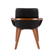 Lumi Source Cosmo mid-century side chair with wooden legs and upholstered seat in a modern living space.