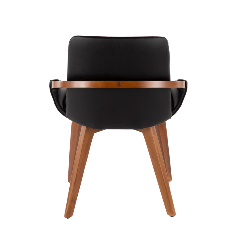 Lumi Source Cosmo mid-century side chair with wooden legs and upholstered seat in a modern living space.
