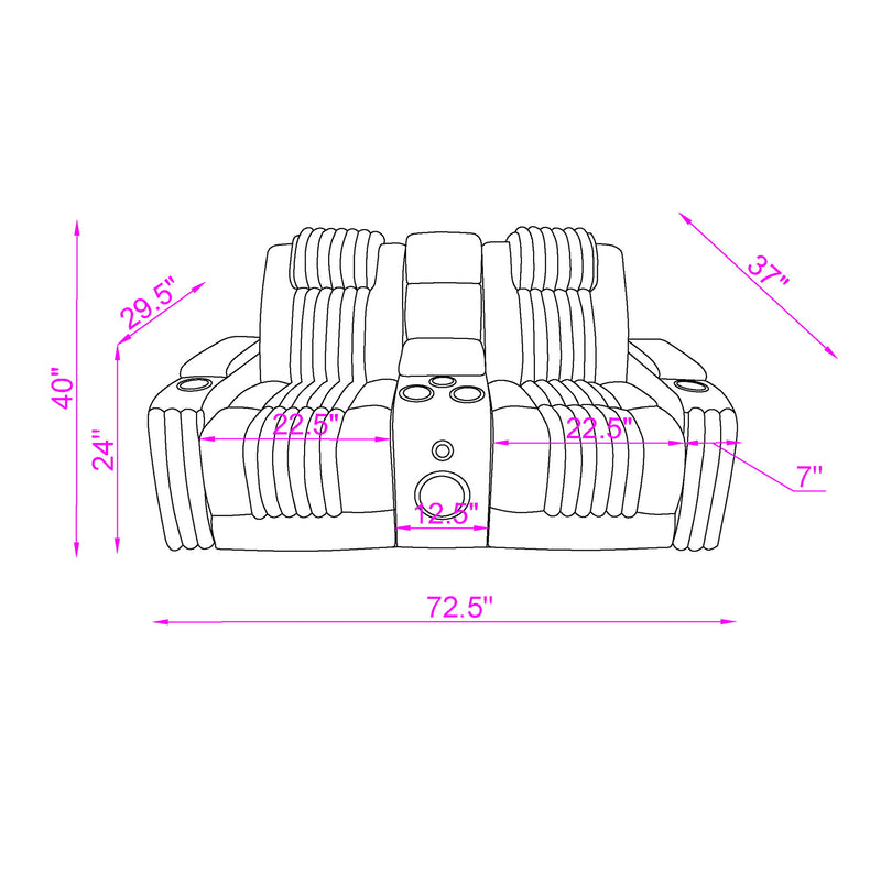 Duran - Power Reclining Loveseat With Power Headrest - R&R Furniture Gallery (Fountain Valley, CA)
