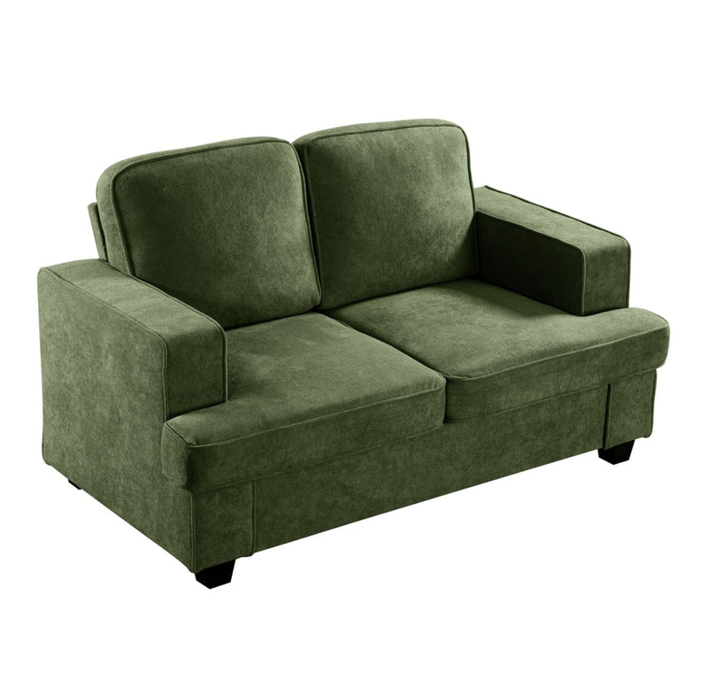 Modern Loveseat, Comfortable 2 Seater Couch With Deep Seating, Loose Back Cushions, Wide Arms - R&R Furniture Gallery (Fountain Valley, CA)