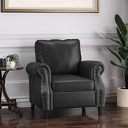 Contemporary Club Chair With Nailhead Trim And Rolled Armrests - R&R Furniture Gallery (Fountain Valley, CA)