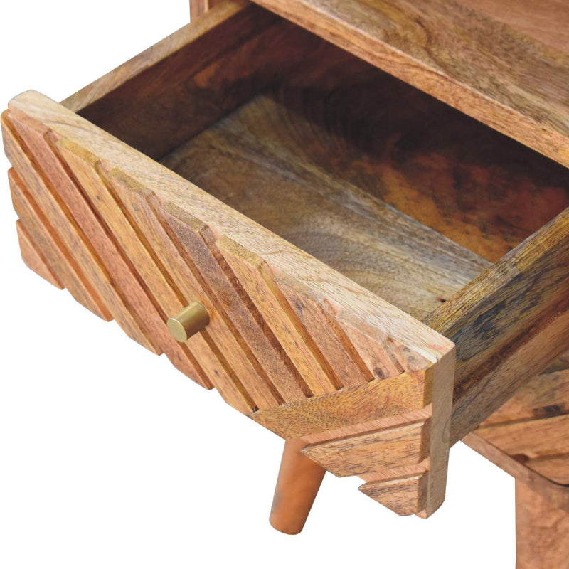 Lille - Mini Curved Nightstand - Oak - R&R Furniture Gallery (Fountain Valley, CA)