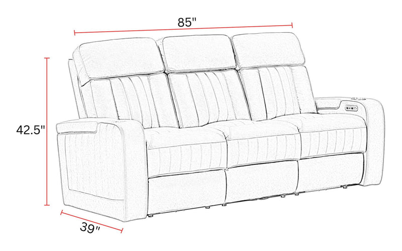 Equinox - Power Reclining Sofa With Drop Down Table