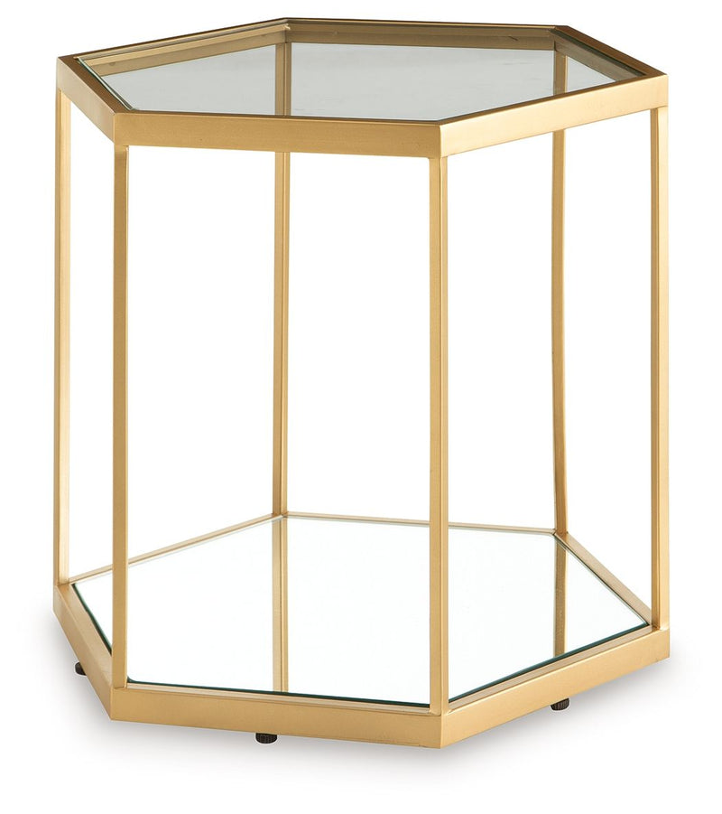 Veerwick - Accent Cocktail Table - Gold Finish - R&R Furniture Gallery (Fountain Valley, CA)