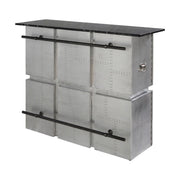 Brancaster - Bar Table With Marble Top - Marble Top & Aluminum - R&R Furniture Gallery (Fountain Valley, CA)
