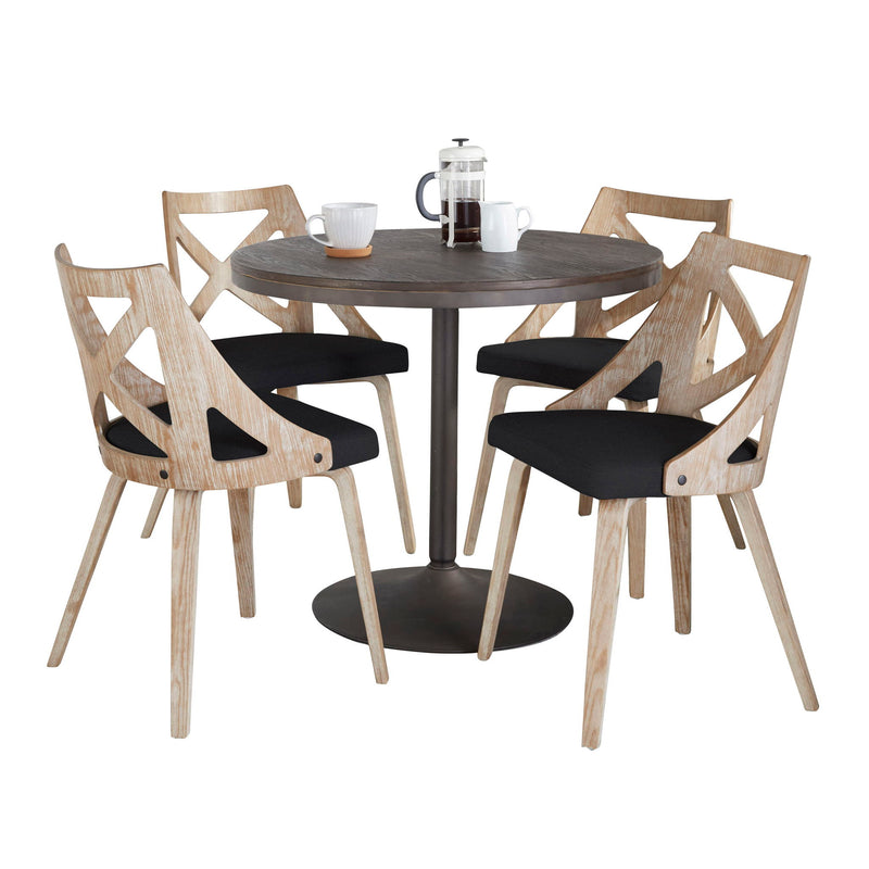 Lumi Source Dakota Charlotte 5-piece contemporary dining set with a table and four matching chairs in a modern design.