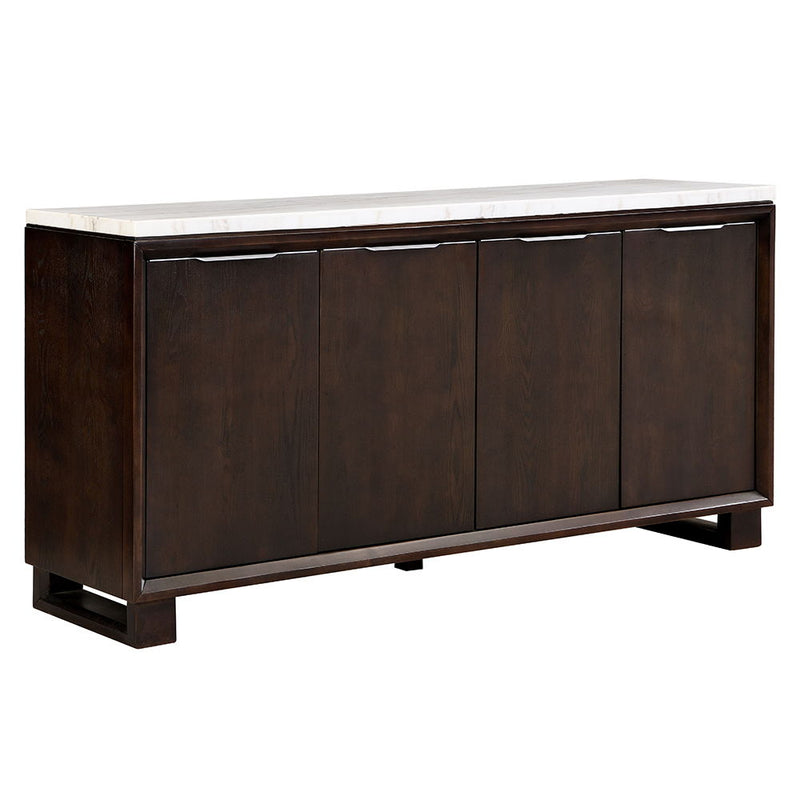 Edwyn - Server With Marble Top - Natural Marble Top & Espresso Finish - R&R Furniture Gallery (Fountain Valley, CA)