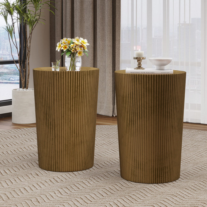 Langseth - Iron Sunburst Side Table Modern Design - R&R Furniture Gallery (Fountain Valley, CA)