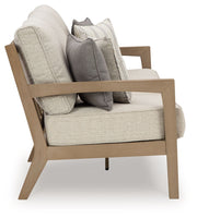 Hallow Creek - Sofa With Cushion - Driftwood - R&R Furniture Gallery (Fountain Valley, CA)