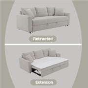 Connie - Sofa With Sleeper - Gray Boucle - R&R Furniture Gallery (Fountain Valley, CA)