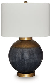 Adara - Metal Table Lamp - Blue / Gold Finish - R&R Furniture Gallery (Fountain Valley, CA)