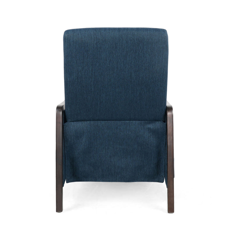 Contemporary fabric upholstered pushback recliner by Noble House with plush cushioning and modern design.